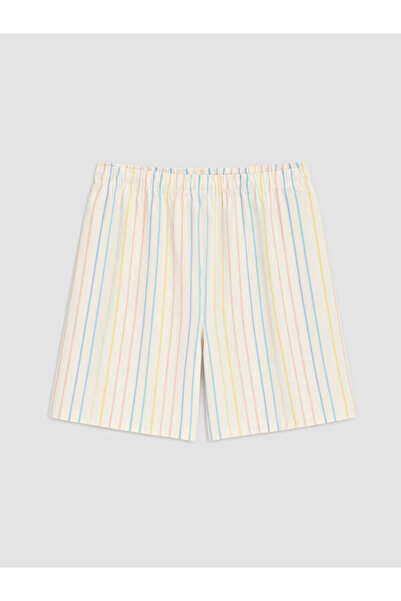 LC Waikiki Esvab • Modern & Distinctive Striped Women's Shorts with Waist Cor...
