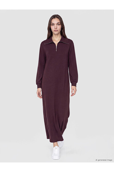 LC Waikiki Rmz Gi̇yi̇m Farkiyla Dik Roba Yaka a Dikim Sweat Dress