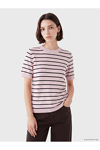 LC Waikiki Esvab • Modern & Distinctive Zero Roba Collar Striped Women's Knit...
