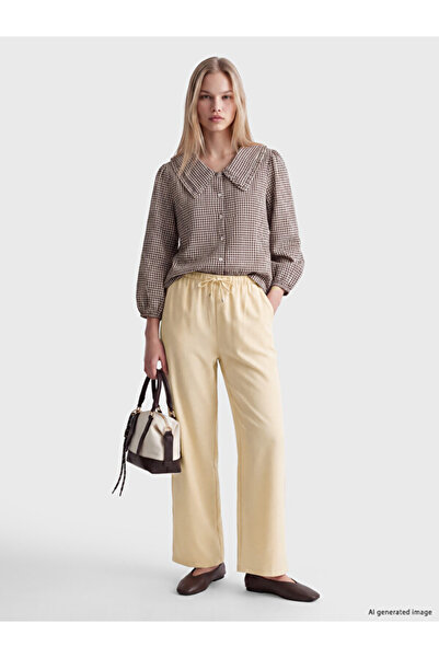 LC Waikiki Rmz Gi̇yi̇m Farkiyla Women's Wide Leg Pants with Waist Cord