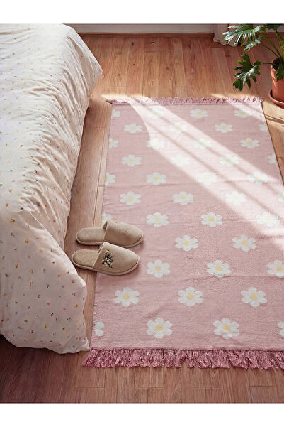 LC Waikiki TWO MT SHOP KALİTESİ Çiçek Desenli Püsküllü Halı 80x150 cm