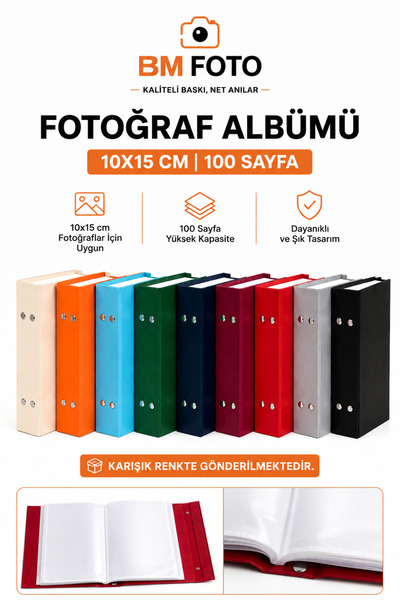 Fotoğraf Albümü 10x15 | Karışık renk gönderilmektedir