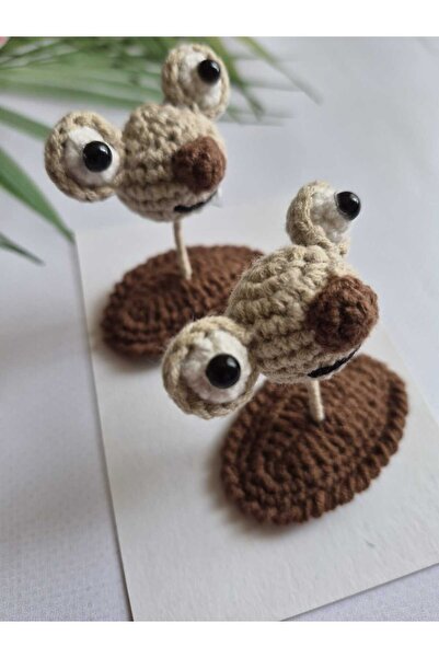 Hand Mother's Since 2024 Hand Knitted Sid Figured Baby and Child Hair Clip Fu...