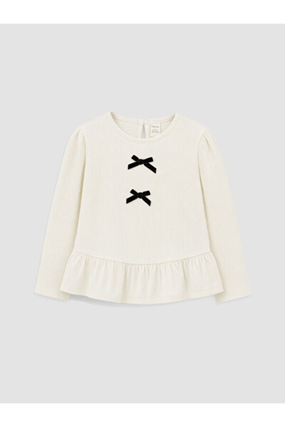 LC Waikiki Esvab • Modern & Distinctive Zero Roba Collar Bow Detail Girls' T-...