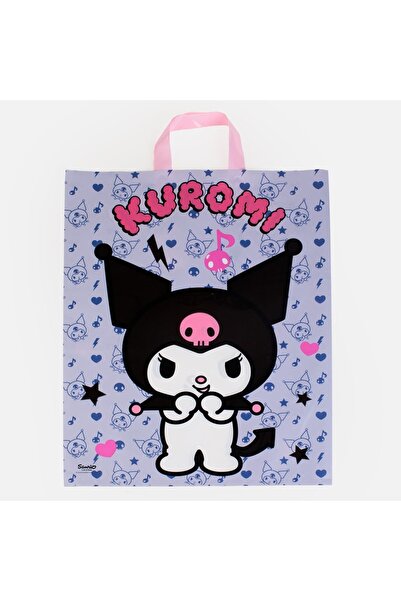 OEM Pungă cadou Kuromi 40x50cm Mov PP cu mânere roz