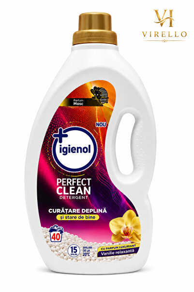Igienol Detergent lichid Perfect Clean, Vanilie Relaxantă, 40 spălări, 1.6 L