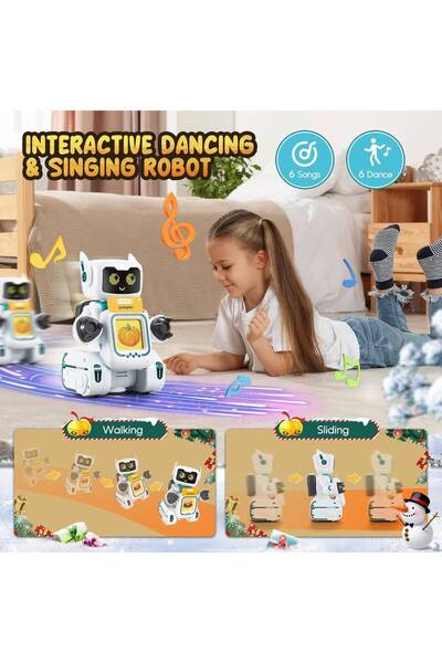 Trendyol Generic Interactive Educational Robot for Kids 5-7 with Talking Flash Cards & Remote Control - Walks, Dances, & Sings for Learning