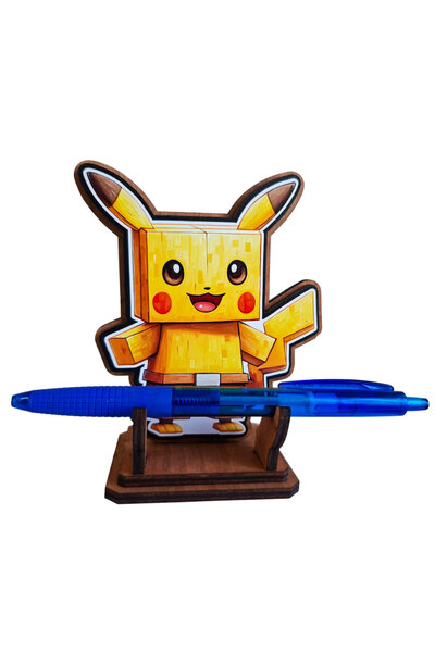 OEM Figurina Minecraft Pikachu Love Pokemon, 12 cm, lemn