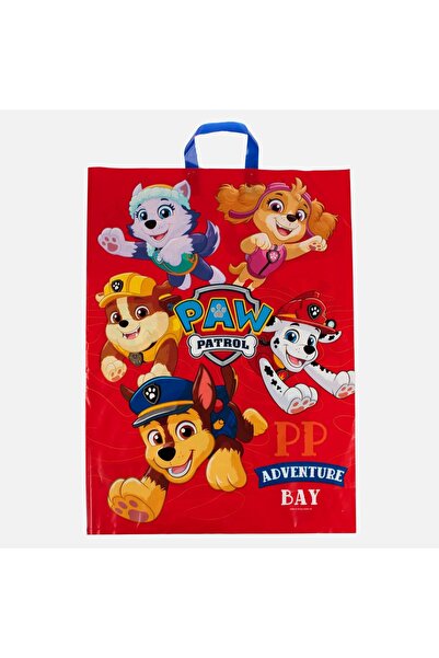 PAW PATROL Pungă cadou roșie 50x70cm cu mânere albastre