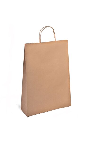OEM Pungă cadou maro Kraft 33x10x46cm cu mânere din hârtie