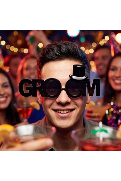OEM Ochelari de soare pentru mire - Ramă neagră cu textul „Groom”