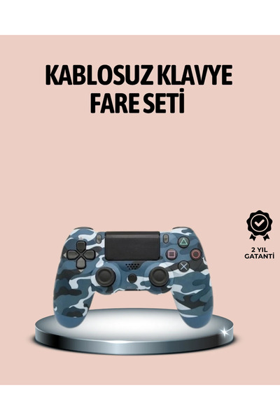 trivogue Bluetooth Kablosuz PS4 Gamepad Çift Motorlu Siyah Controller