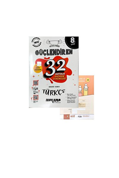 Ankara Yayıncılık ANKARA YAYINLARI 8.SINIF GÜÇLENDİREN 32 HAFTA TÜRKÇE DENEME...