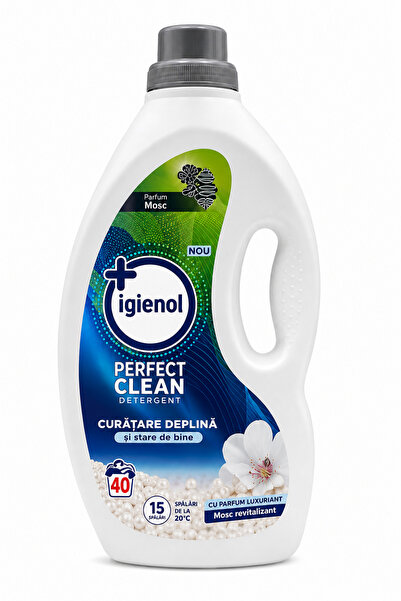 Igienol Detergent lichid Perfect Clean, Mosc Revitalizant, 40 spălări, 1.6 L