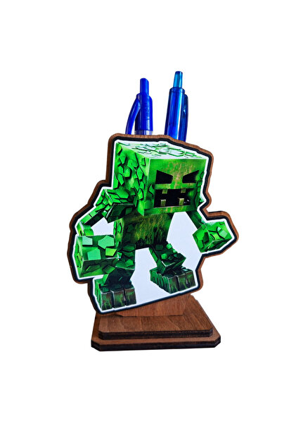 OEM Figurina Minecraft Creeper Zombie Mob, 11 cm, lemn