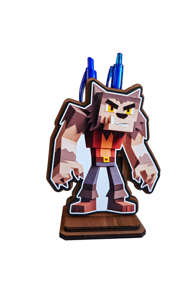 OEM Figurina Minecraft Werewolf Varcolac, 12 cm, lemn