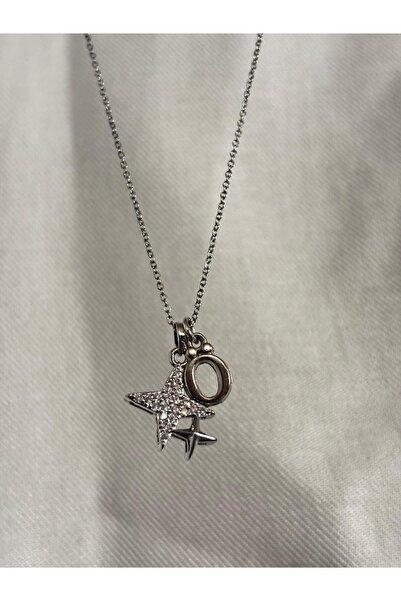 bijoux uniques 316L Steel Women's Necklace with Pole Star Letters