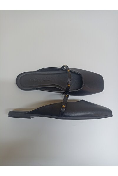 ezmoda Square Patterned Ballerina Slippers with Trocles
