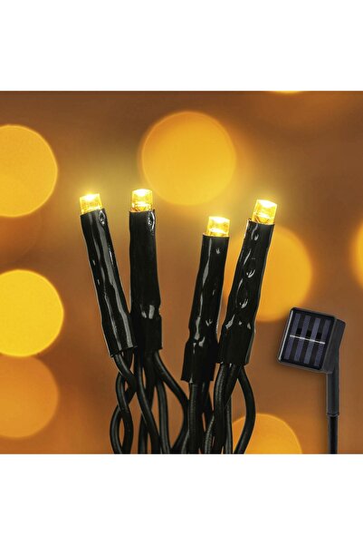 OEM Ghirlandă luminoasă solară LED, 60 LED-uri, 10,3m, Alb cald, Pentru inter...