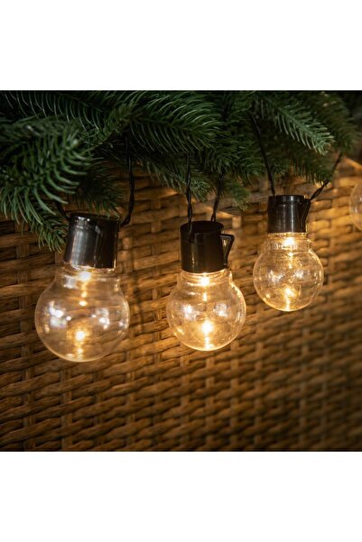 OEM Ghirlandă luminoasă solară cu 10 becuri, lumină alb cald, lungime 3,8m