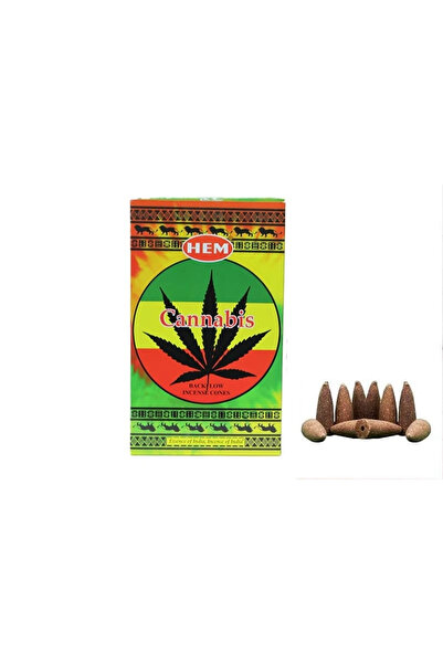 Hem Cannabis Şelale (Back Flow) Konik Tütsü 10'lu Yoğun Otsu Aroma Ritüel Kokusu