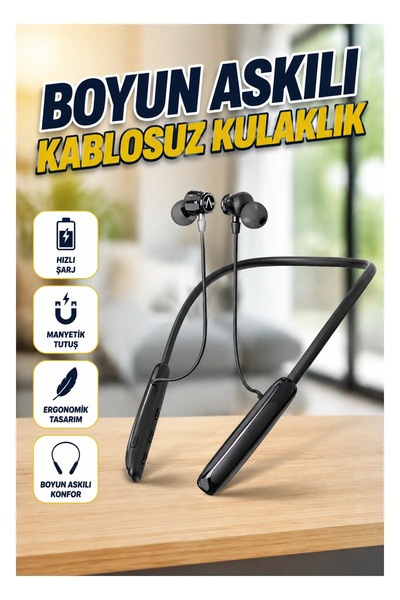 canrodi Y12 Boyun Askılı Bluetooth 5.3 Kulaklık – 100 Saat Kullanım | ANC ve Micro SD Destekli