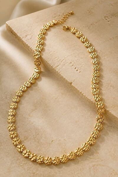 mosmoda Gold Pullu Kararmaz Kolye, Uzunluk: 40+5cm
