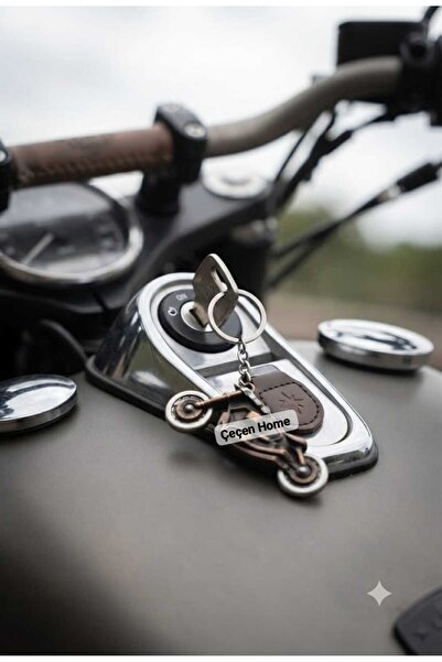 ÇEÇEN HOME (3 Pieces) Metal Motorcycle Design Ignition Keychain - Durable Sta...