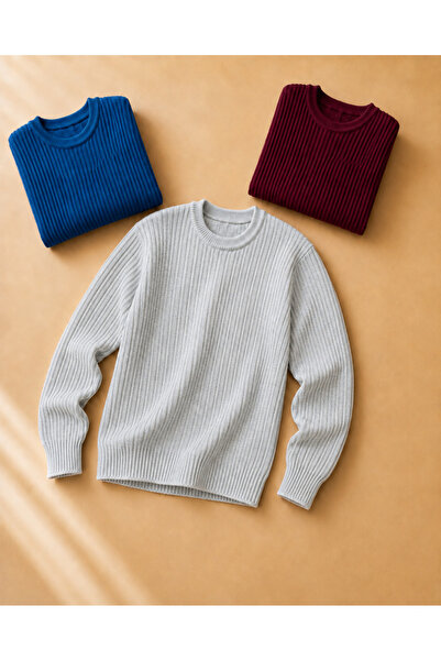 OTAKU 3-Piece Advantage Pack Men's Crew Neck Knitwear Sweater Set