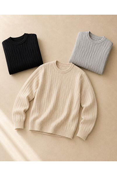OTAKU 3-Piece Advantage Pack Men's Crew Neck Knitwear Sweater Set