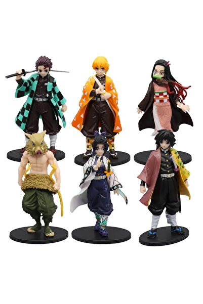 Kuzey VIP YÜKSEK KALİTE 16 CM 6 LI DEMON SLAYER KARAKTER SET DEMON SLAYER OYU...