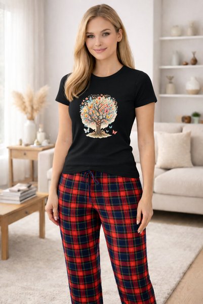 MVRDAR Pijamale dama din bumbac premium, pijama femei confortabila
