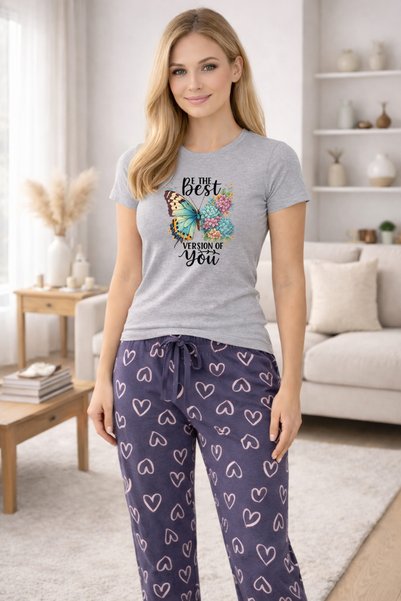 MVRDAR Pijamale dama din bumbac premium, pijama femei confortabila