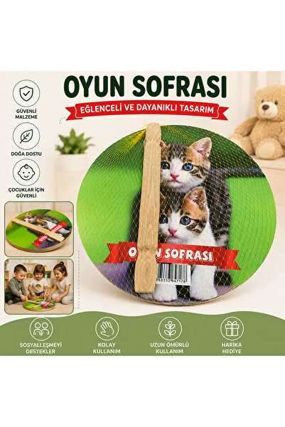 Genel Markalar Çocuk Oyun Sofrası Ahşap Saplı Eğlenceli Geleneksel El Oyunu –...