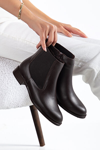 Elile Shoes Hakiki Deri 33-34-35-41-42-43-44-45 Numara Kışlık Kadın Bot