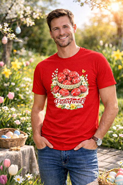 MVRDAR Tricou Paste Fericit Unisex 100% Bumbac - Tricou Easter cu Iepuras Bun...