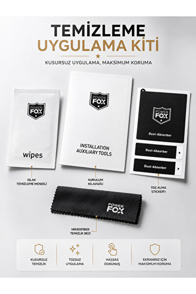 Powerfox Premium Serisi | iPhone 17 / 16 PRO Uyumlu | 45 KG Kenar Basınç Dayanımlı Ekran Koruyucu