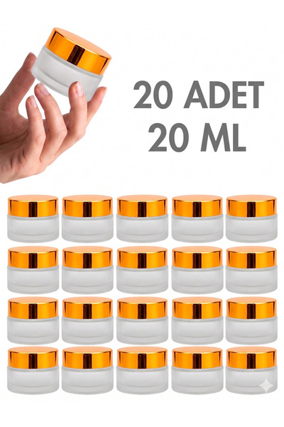 Milea 20 ML Gold Parlak Kapaklı Buzlu Dudak Cilt Bakımı Krem Kozmetik El Bakım Seyahat Cam Kavanozu