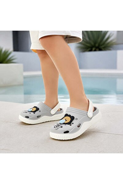 rs riva shoes Unisex Children's Sabo Slippers with Teddy Bear Figure, Rotatin...