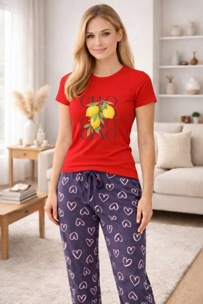 MVRDAR Pijamale dama din bumbac premium, pijama femei confortabila