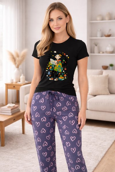 MVRDAR Pijamale dama din bumbac premium, pijama femei confortabila