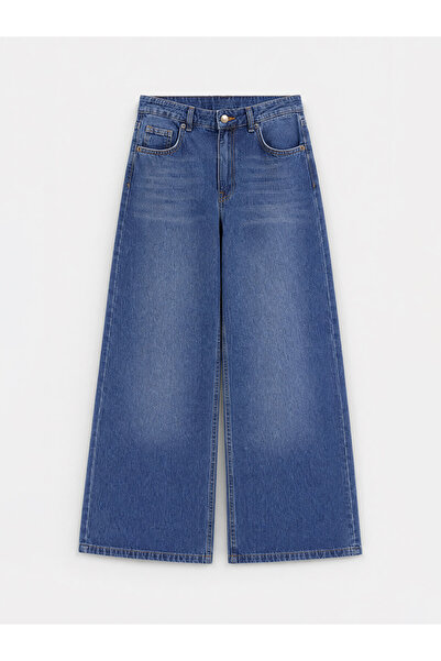 LC Waikiki Lcw Modest Indigo Wideleg Women's Jean Pants