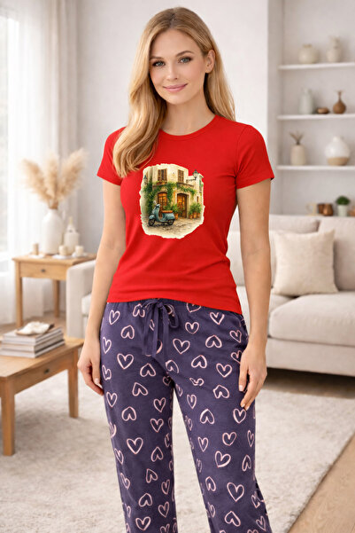 MVRDAR Pijamale dama din bumbac premium, pijama femei confortabila