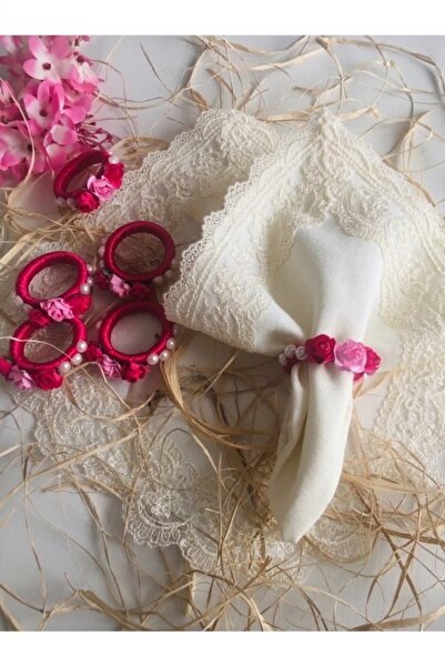 DİGGO Pink Rose 6-Piece Napkin Ring