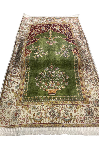 Carpetella 7 CM Ortopedik Orta Süngerli Seccade Diz Ağrıtmaz Kaymaz Peluş Nam...