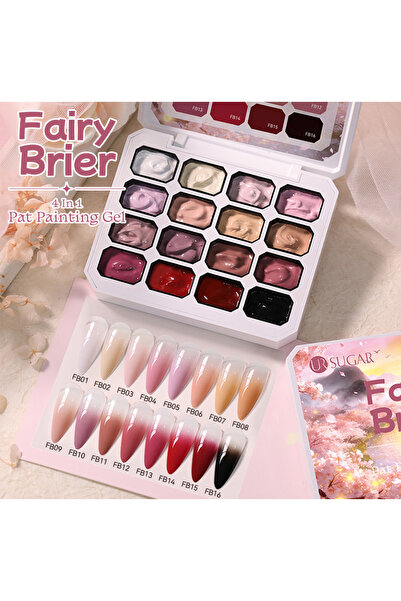 Born Pretty UR Sugar Fairy Brier 4 in 1 Pat Painting Çizim - Ombre Paleti 16 ...