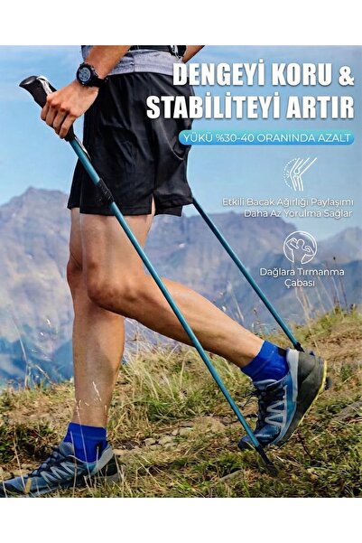 ACETECH TREKKING HAFİF KATLANABİLİR DAĞCI DOĞA KAMP YÜRÜYÜŞ TIRMANMA BATONU (...