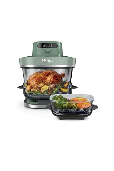 NINJA CRISPi PRO XL Cam Sıcak Hava Fritözü Hava Fritözü, Yosun Yeşili, AS090EUGN