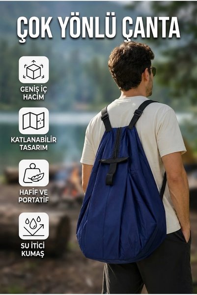 canrodi Velika sklopiva torba za rame – za kampovanje, putovanja, sport i piknik