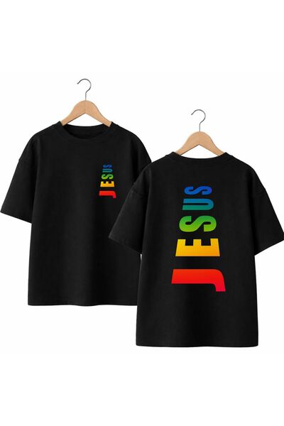 playwear Μπλουζάκι με στάμπα Jesus στην πλάτη και στο μπροστινό μέρος του στή...